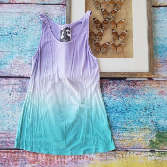 Young Fabulous & Broke Ombre Open Back Tank Top XS - Picture 3 of 9